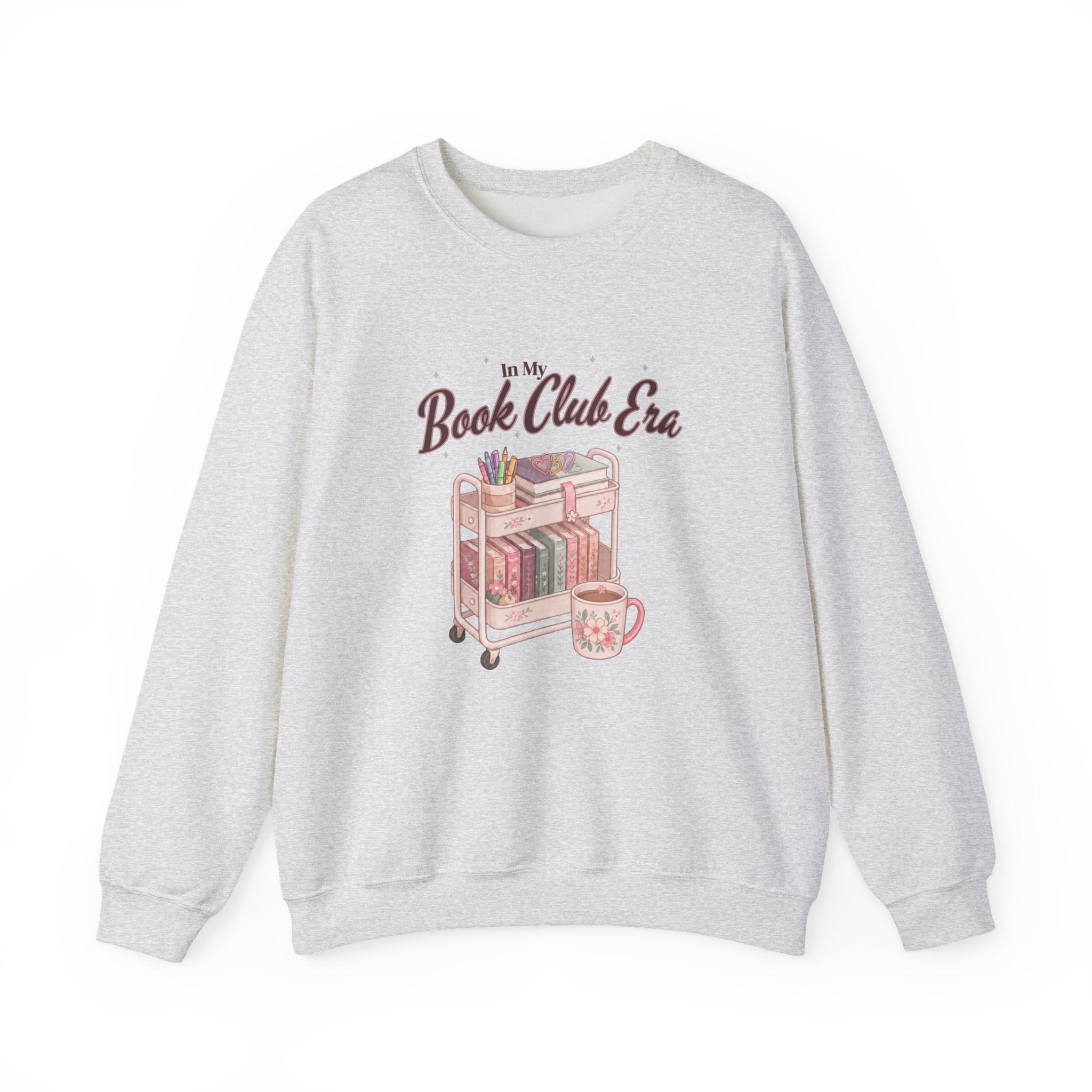 Book Club Era Sweatshirt | Cozy Reading Cart Illustration
