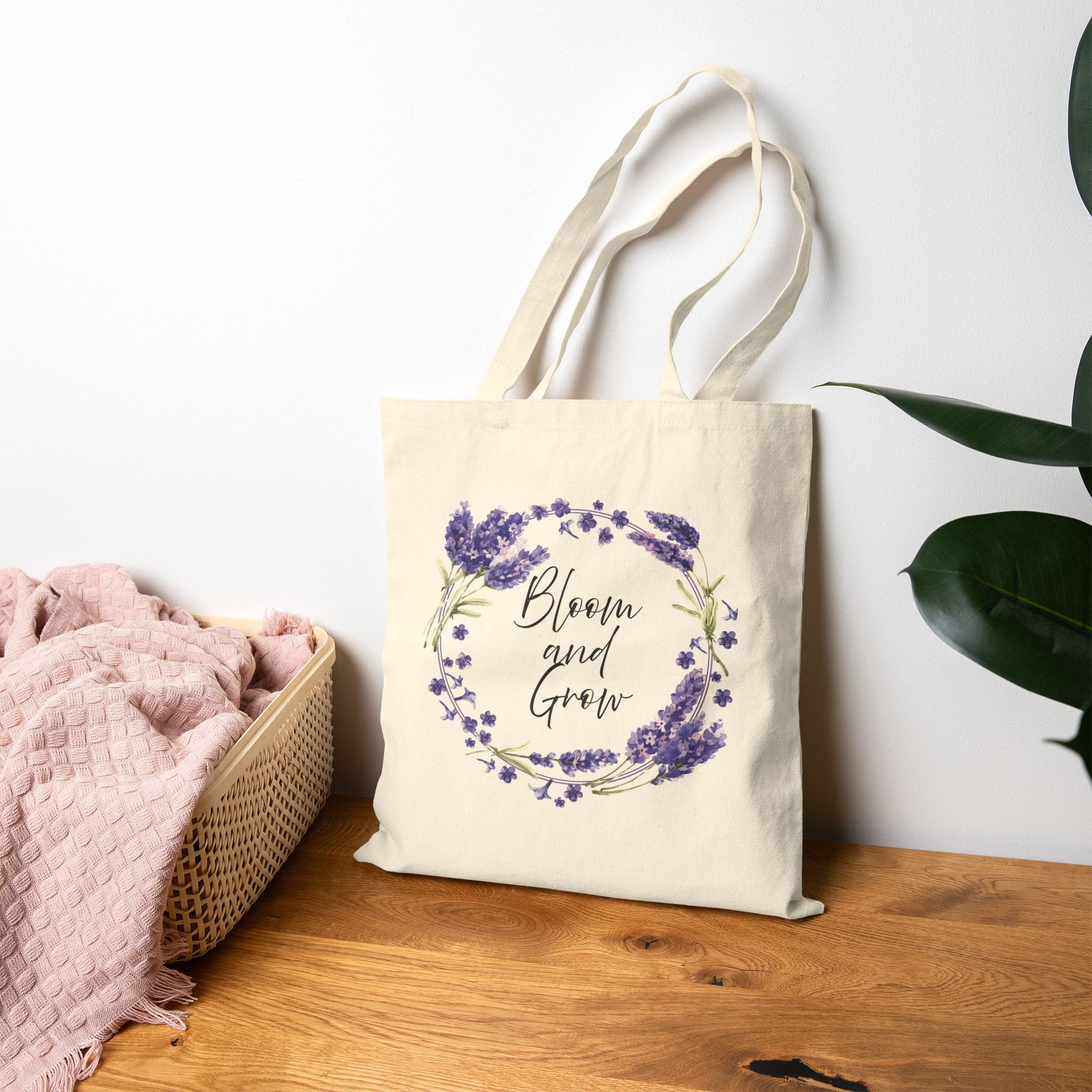 Bloom and Grow Canvas Tote — Floral Cotton Market Bag