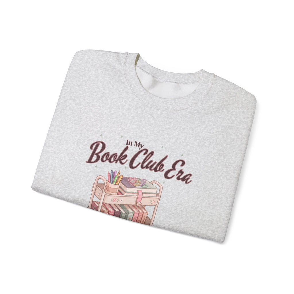 Book Club Era Sweatshirt | Cozy Reading Cart Illustration