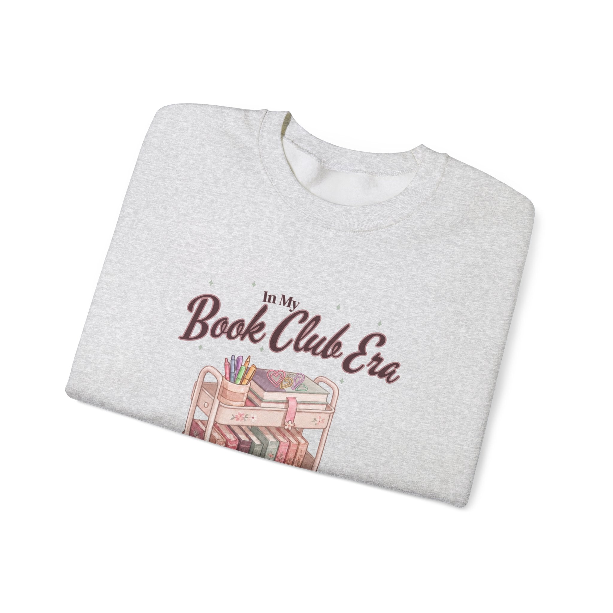 Book Club Era Sweatshirt | Cozy Reading Cart Illustration