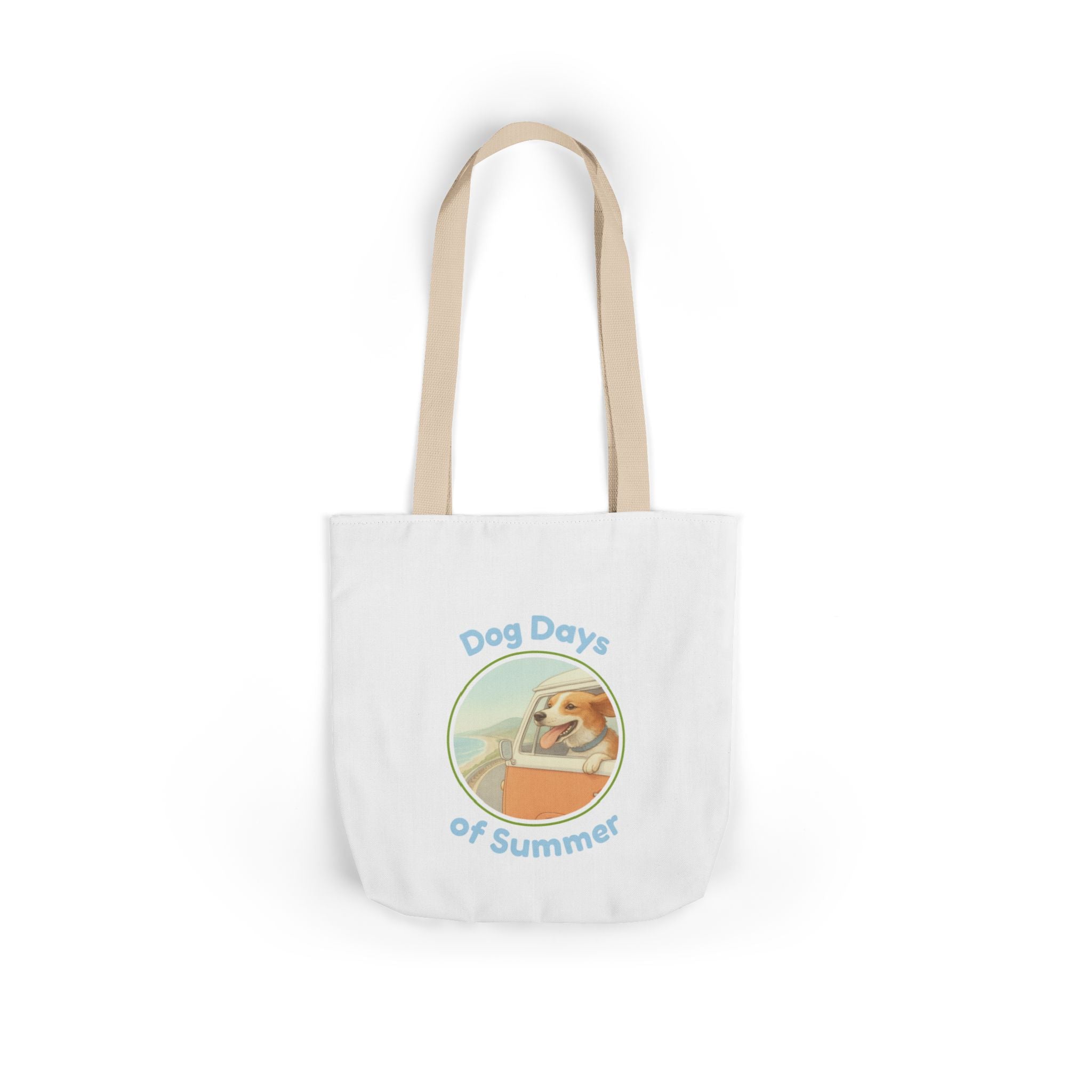 Tote Bag — "Dog Days of Summer" Retro Beach Dog Canvas Tote