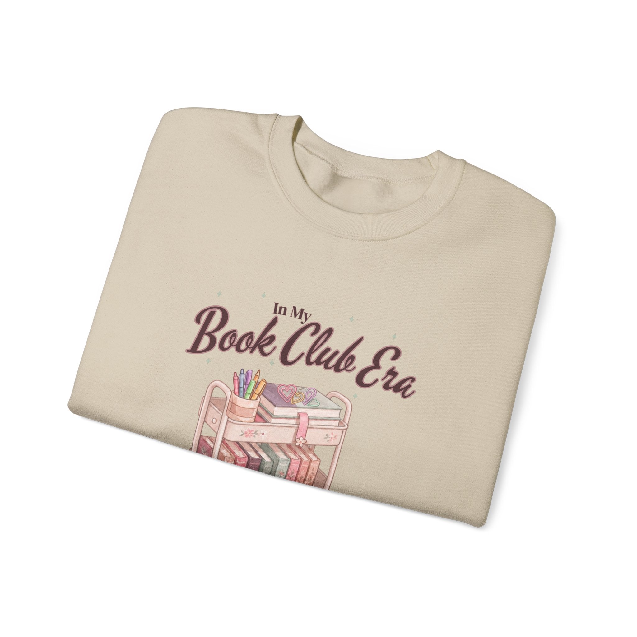 Book Club Era Sweatshirt | Cozy Reading Cart Illustration
