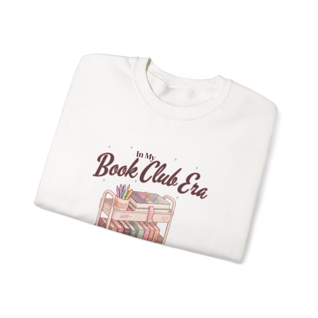 Book Club Era Sweatshirt | Cozy Reading Cart Illustration