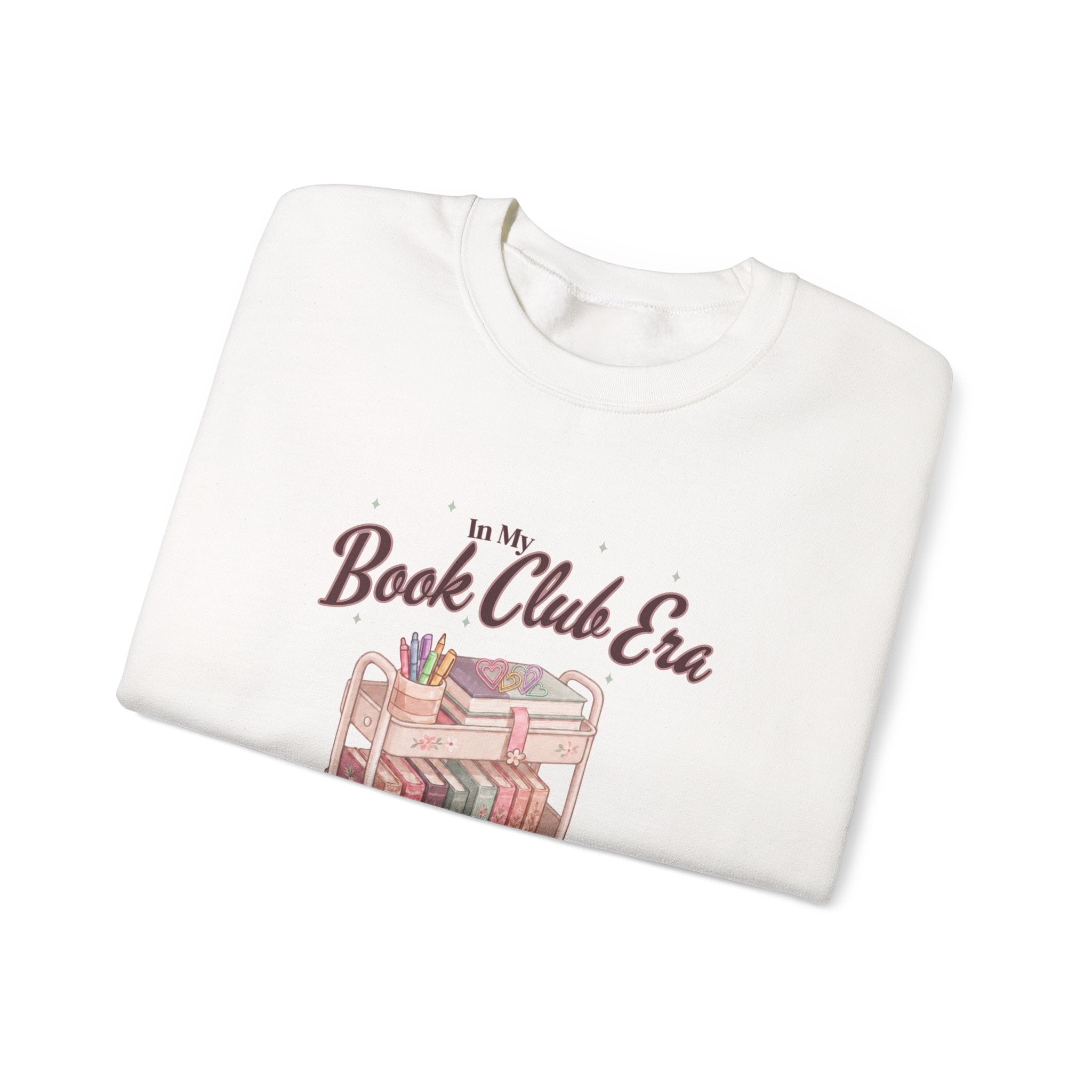 Book Club Era Sweatshirt | Cozy Reading Cart Illustration
