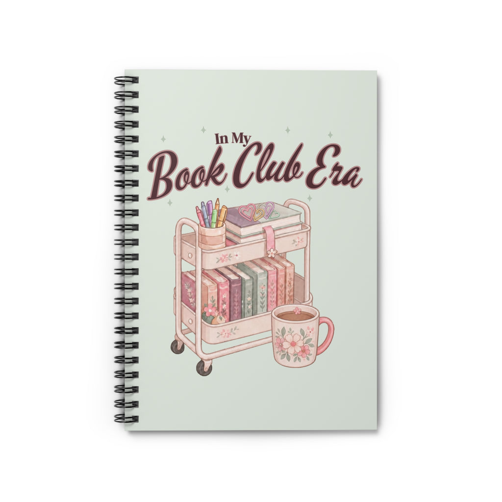 Book Club Notebook — "In My Book Club Era" Spiral Journal for Readers
