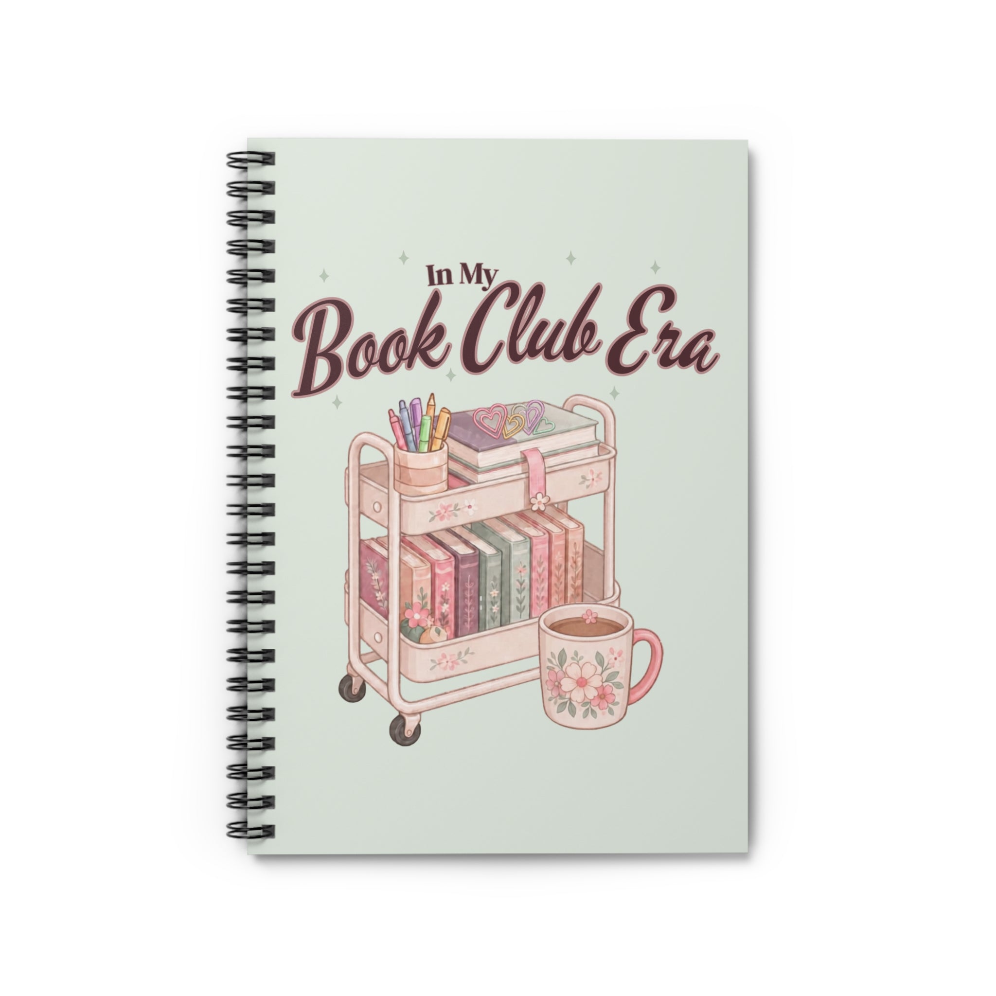 Book Club Notebook — "In My Book Club Era" Spiral Journal for Readers
